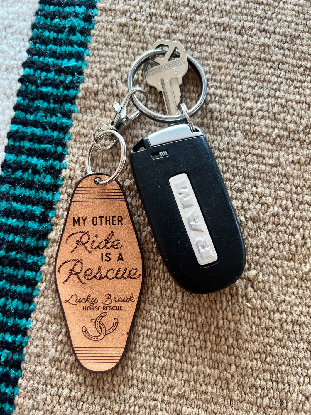 My Other Ride Is A Rescue - Keychain