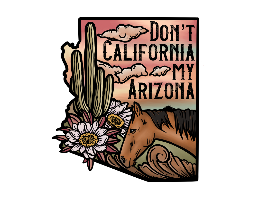 “Don’t California” Holographic Sticker