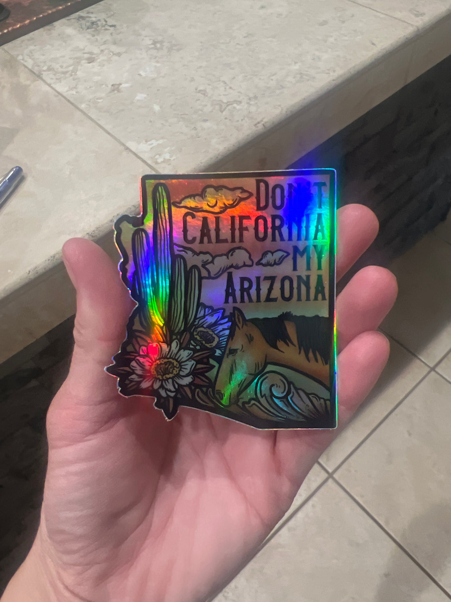 “Don’t California” Holographic Sticker
